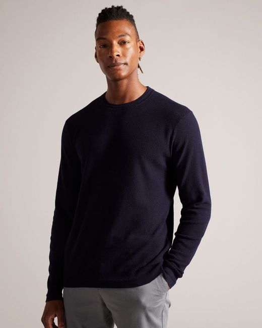 Ted Baker Textured Crew Neck Jumper Staylay