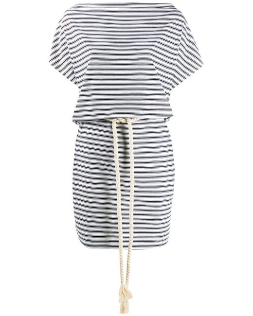 Ea7 Striped Short Dress