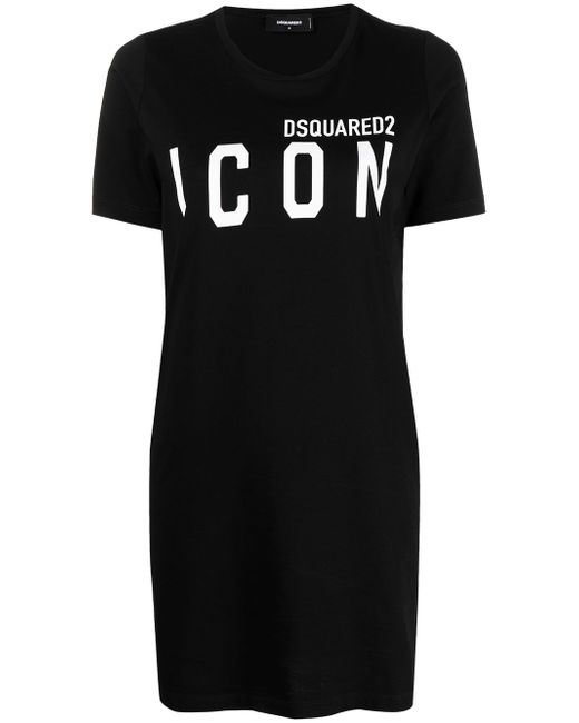 Dsquared2 Icon Print Cotton T-shirt Dress