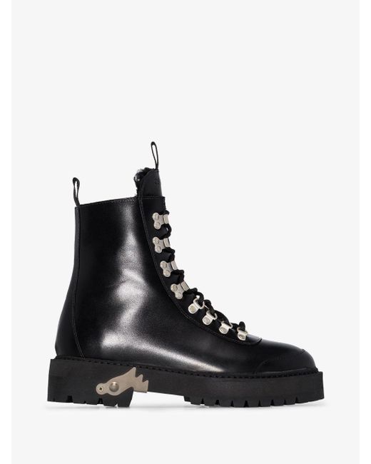 Off-White Leather Hiking Boot