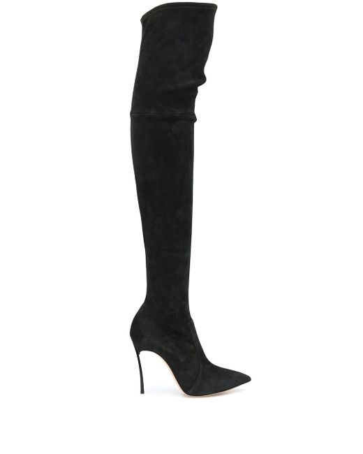 Casadei Leather Heel Boots