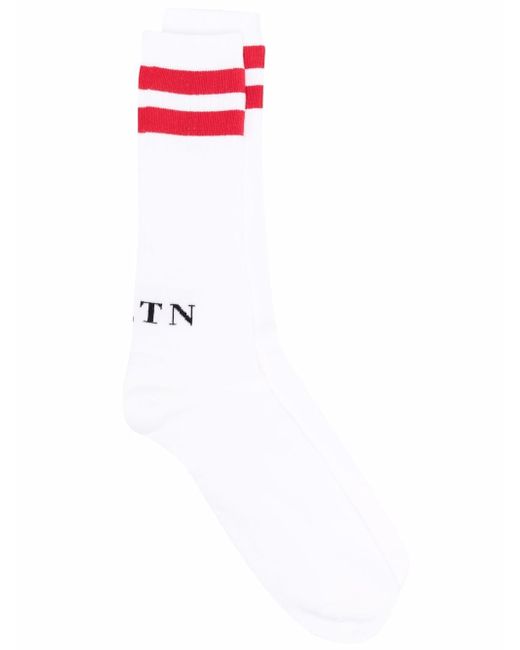 Valentino Cotton-blend Logo-embellished Socks