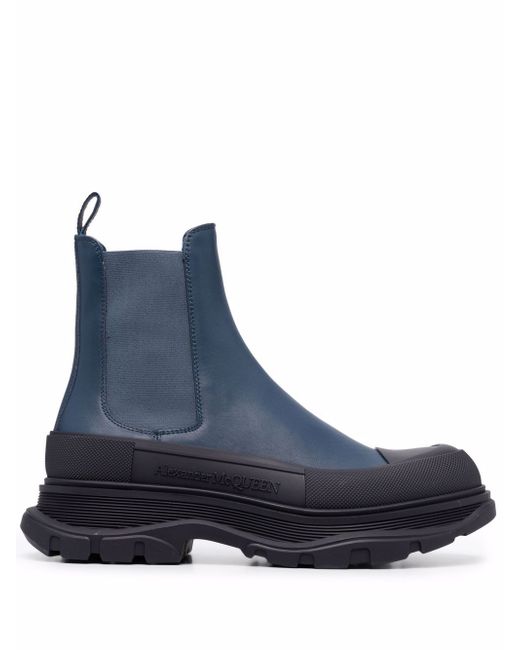 Alexander McQueen Tread Slick Leather Boots