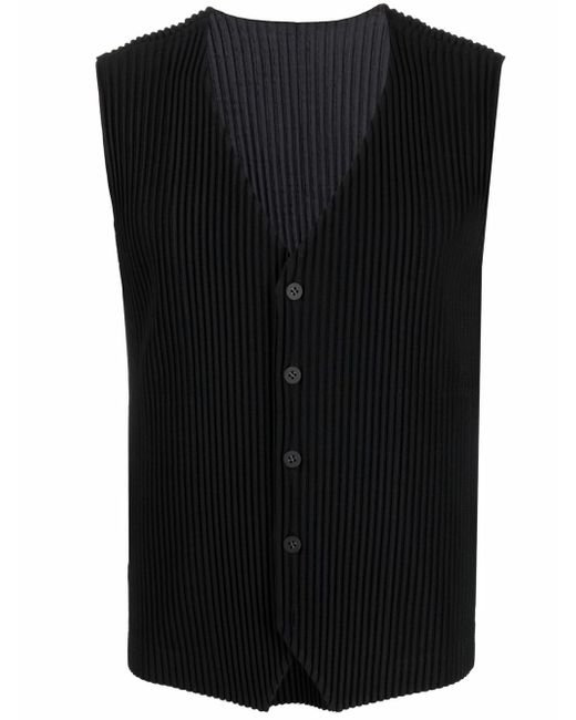 Issey Miyake Pleated Buttoned Vest