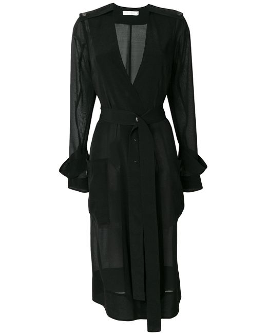 Victoria Beckham Sheer Long Coat
