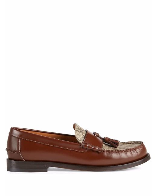 Gucci Gg Supreme Leather Loafers