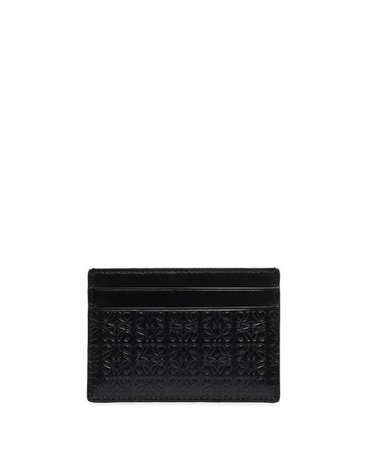 Loewe Repeat Embossed Leather Credit Card Holder