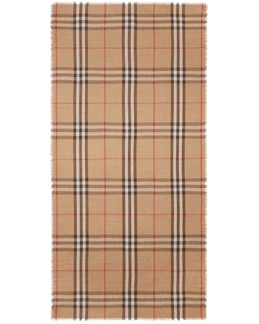 Burberry Giant Check Wool And Silk Scarf