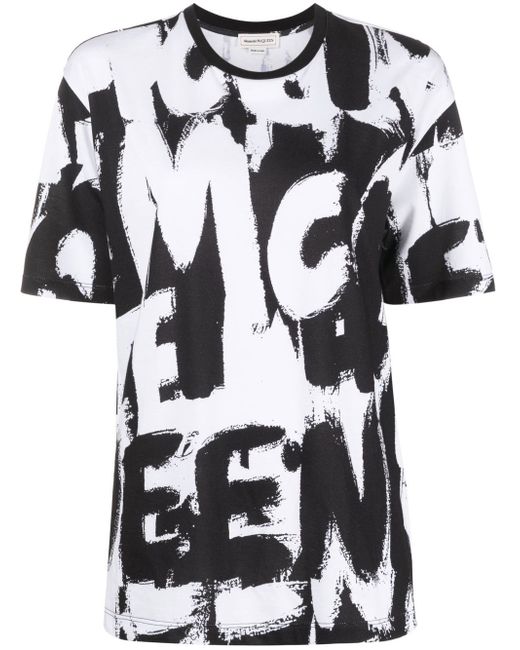 Alexander McQueen Graffiti Allover Print T-shirt