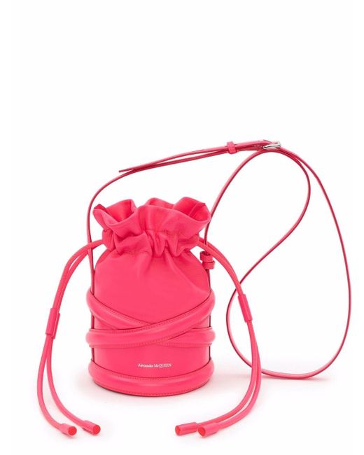 Alexander McQueen The Curve Soft Leather Bucket Bag