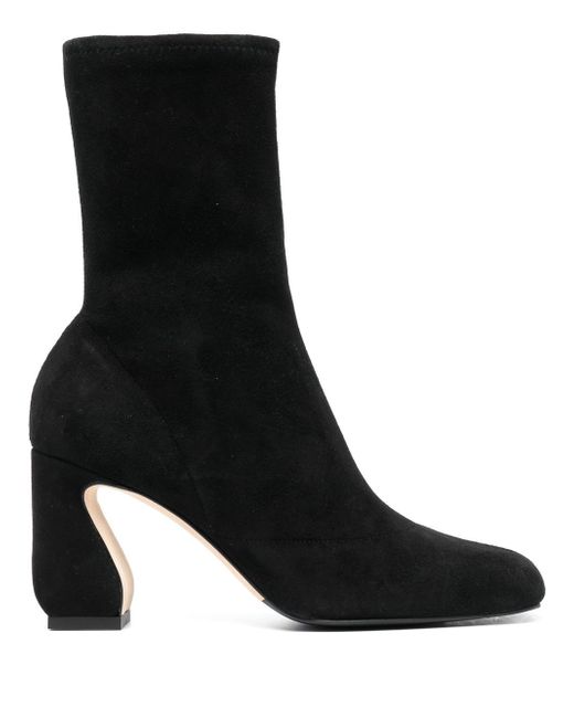 Si Rossi Stretch Suede Heel Ankle Boots