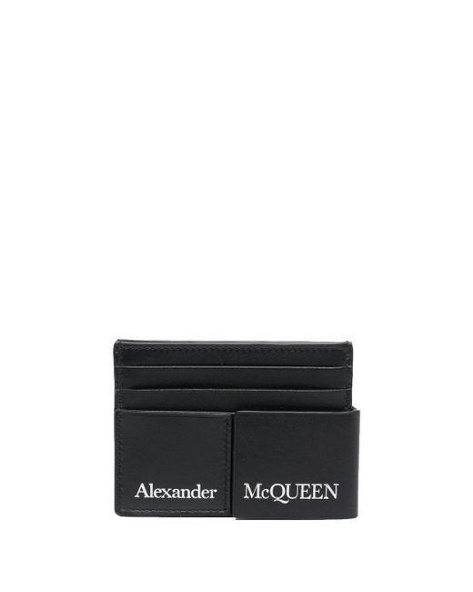 Alexander McQueen Logo Leather Credit Card Case