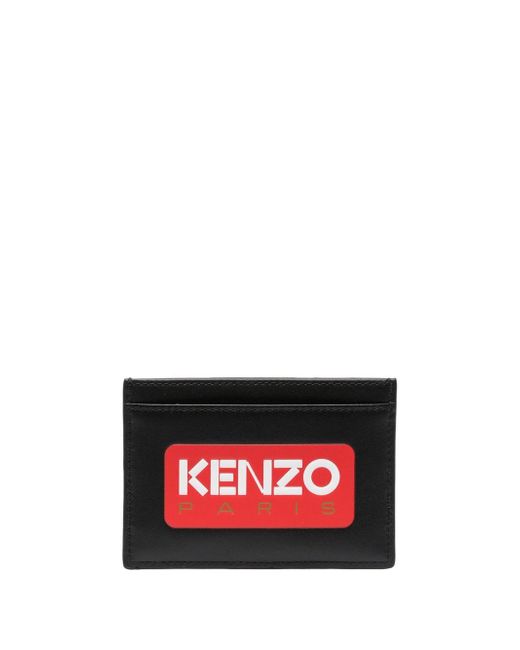 Kenzo Logo Leather Credit Card Case