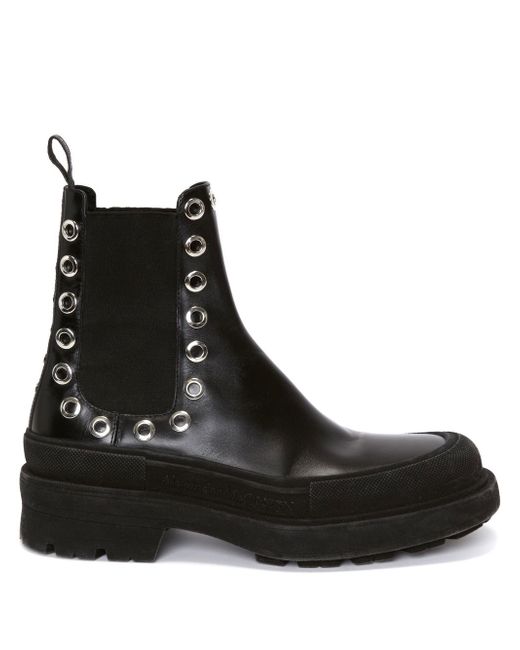 Alexander McQueen Tread Slick Leather Chelsea Boots