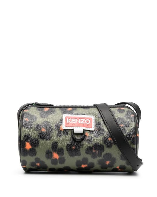 Kenzo Tube Leopard Print Crossbody Bag