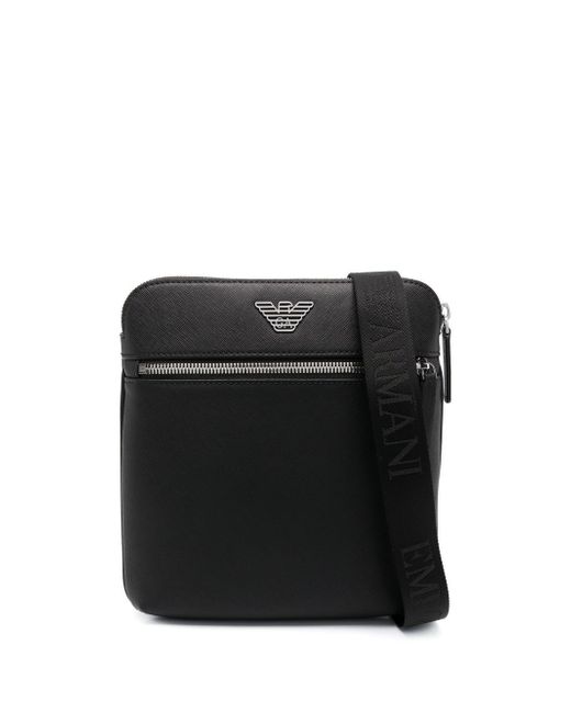 Emporio Armani Small Leather Messenger Bag