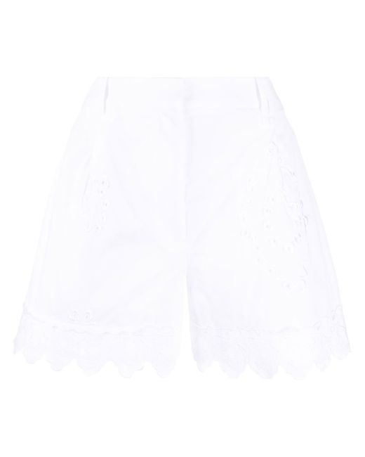 Simone Rocha Embroidered Cotton Shorts