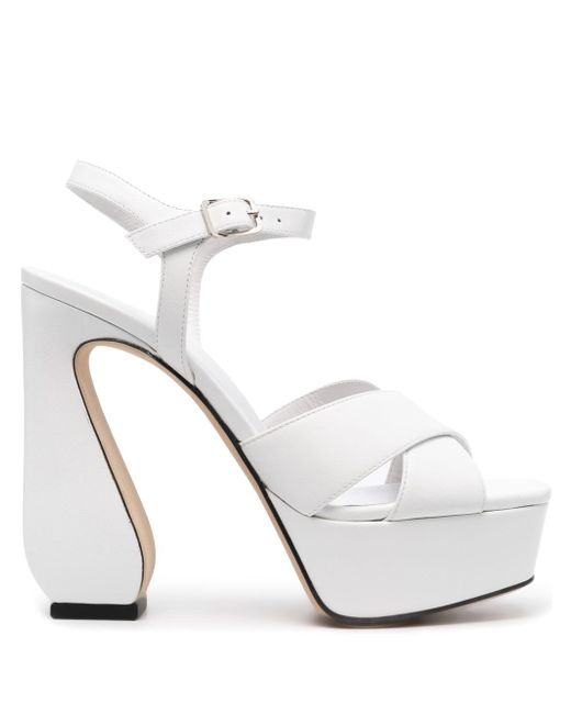 Si Rossi Leather Heel Sandals