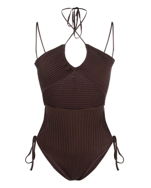 Andreadamo Cut-out Knitted Bodysuit