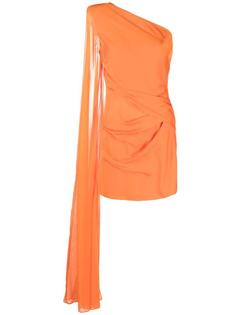 Roland Mouret Asymmetric Silk Crepe Mini Dress