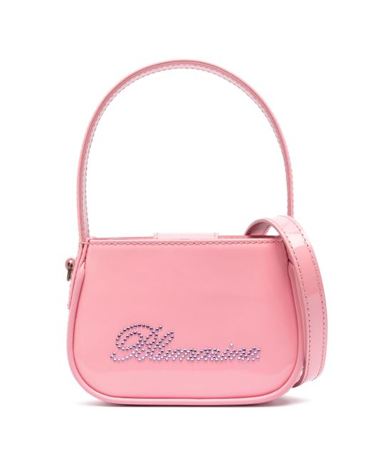 Blumarine Logo Patent Leather Handbag