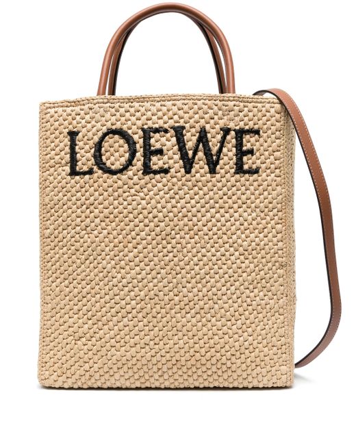 Loewe Logo Raffia Tote Bag