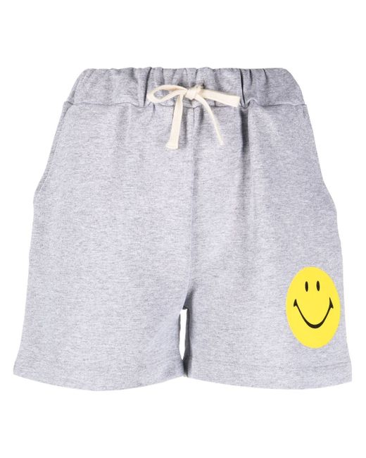 Joshua Sanders Smiley Logo Cotton Shorts