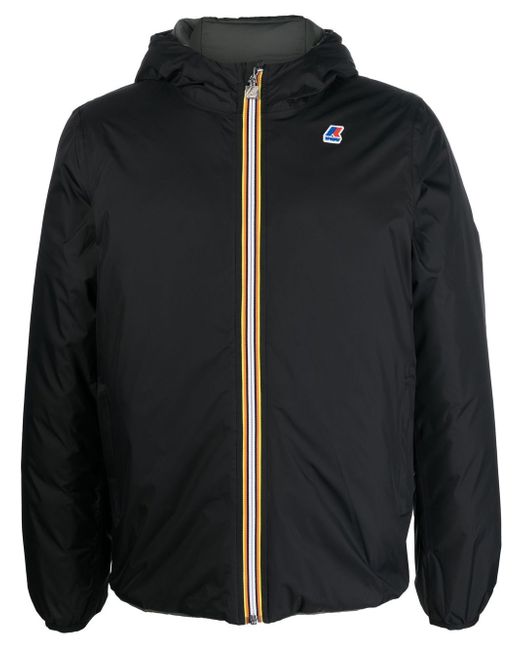 K-Way Hooded Jacket With Logo Patch