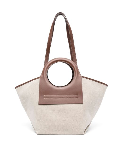 Hereu Cala Small Leather-trimmed Canvas Tote Bag