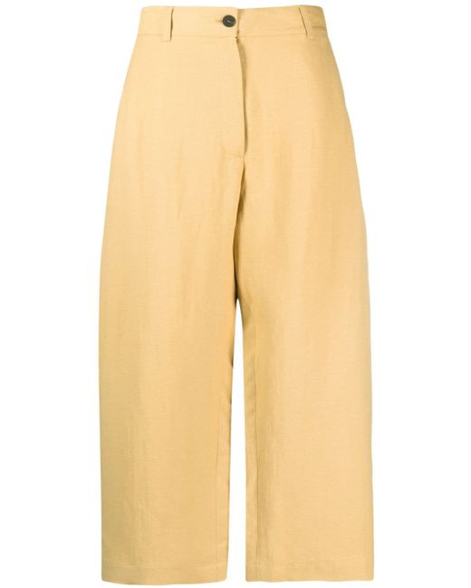 Studio Nicholson Wide-leg Cropped Linen Blend Trousers