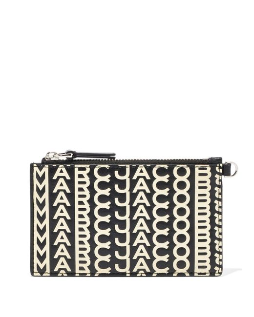 Marc Jacobs The Monogram Leather Top Zip Wristlet Wallet