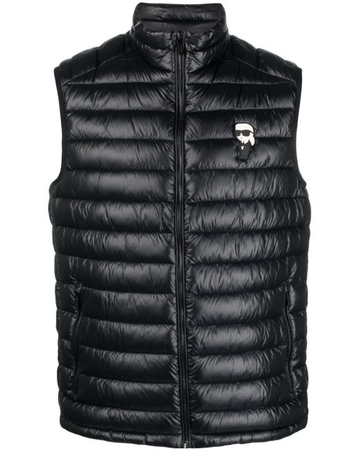 Karl Lagergeld Quilted Vest With Zipper