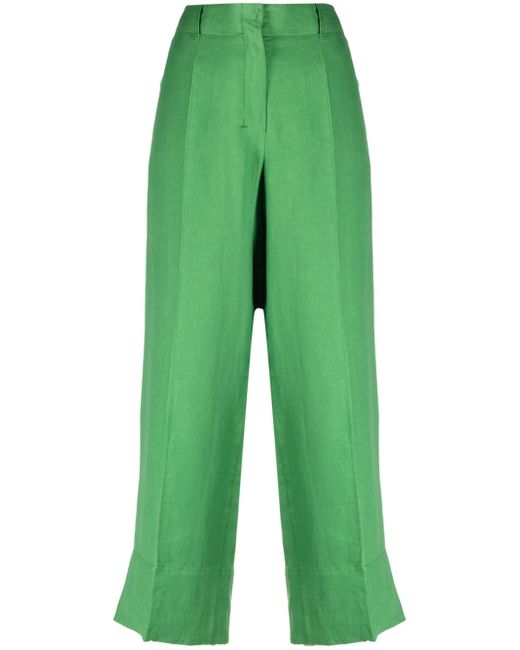 Max Mara Linen Cropped Trousers