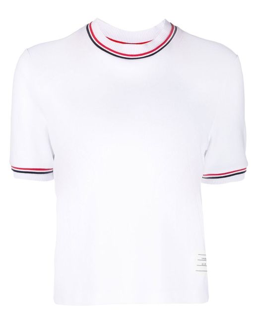 Thom Browne Rwb Stripe Cotton T-shirt