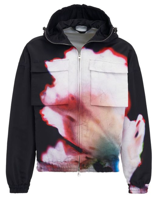 Alexander McQueen Floral Print Windbreaker Jacket