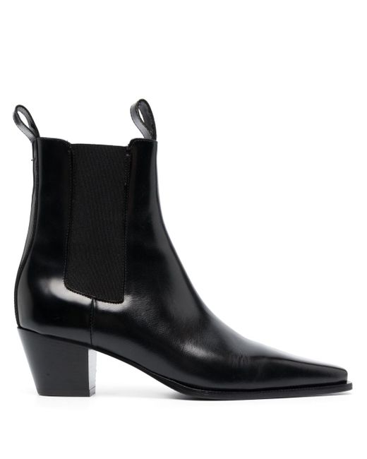 Totême The City Boot Leather Ankle Boots