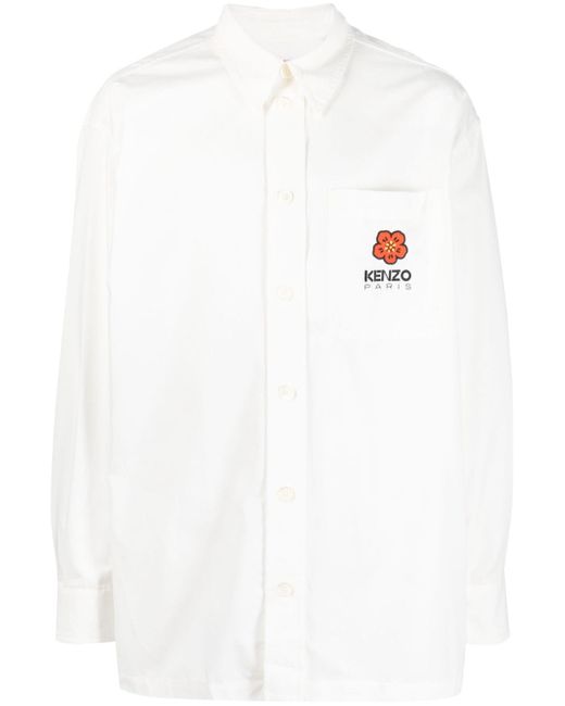 Kenzo Boke Flower Crest Cotton Shirt