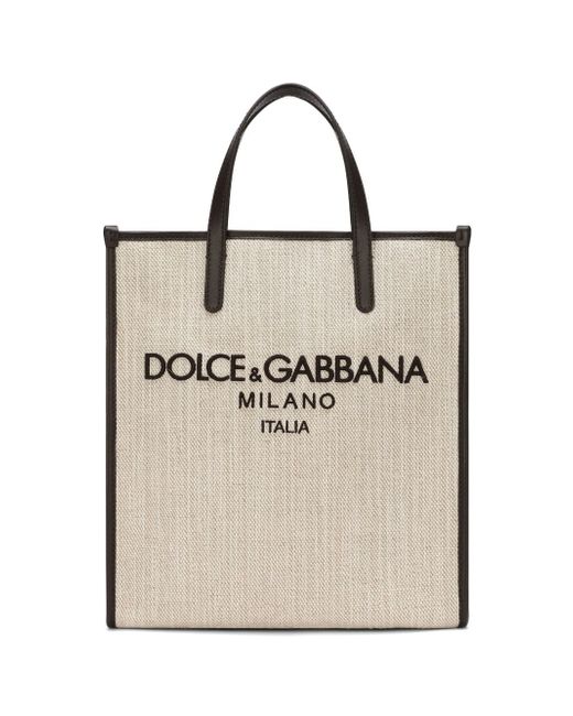 Dolce & Gabbana Logo Cotton Tote Bag