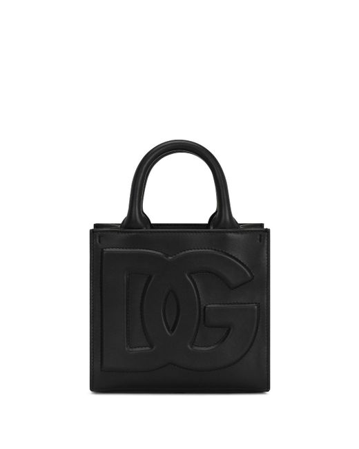 Dolce & Gabbana Dg Logo Leather Tote Bag