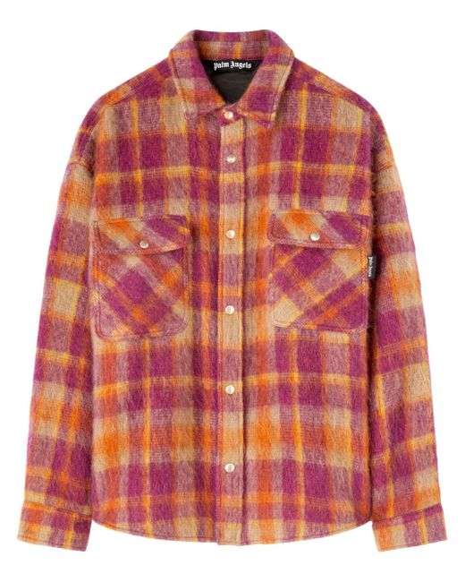 Palm Angels Checked Wool Overshirt