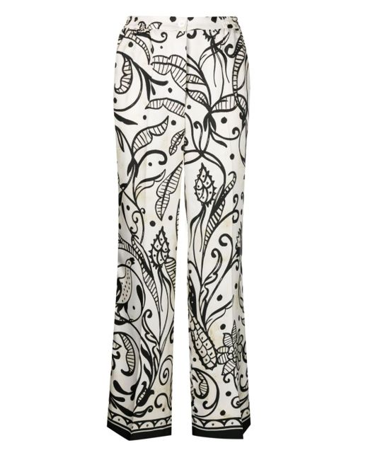 For Restless Sleepers Printed Silk Trousers