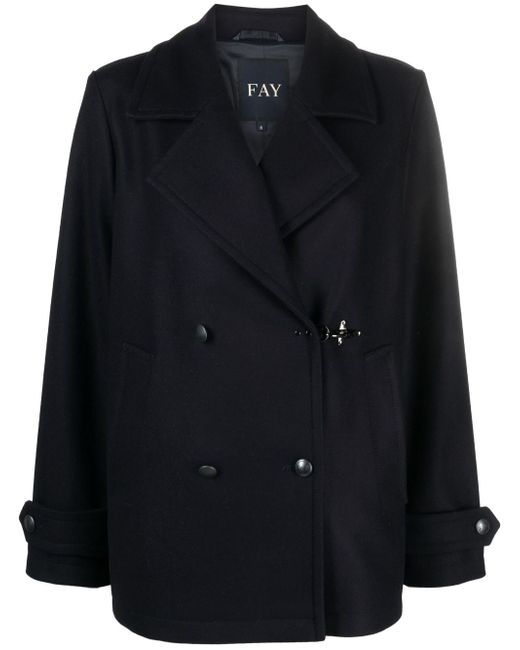 Fay Wool Double-breasted Peacoat