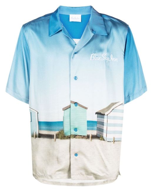 Blue Sky Inn Printed Viscose Shirt