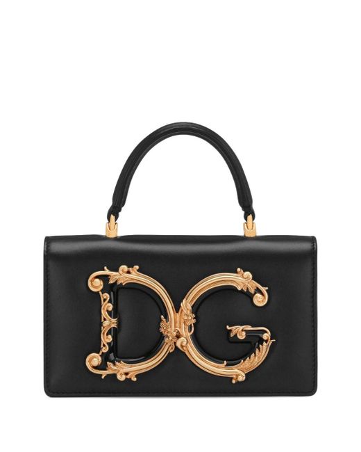 Dolce & Gabbana Dg Logo Leather Handbag
