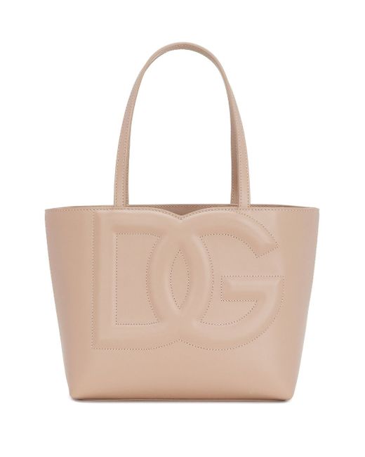 Dolce & Gabbana Dg Logo Leather Tote Bag