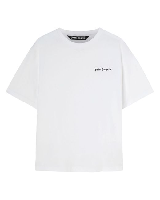 Palm Angels Embroidered Logo Cotton T-shirt