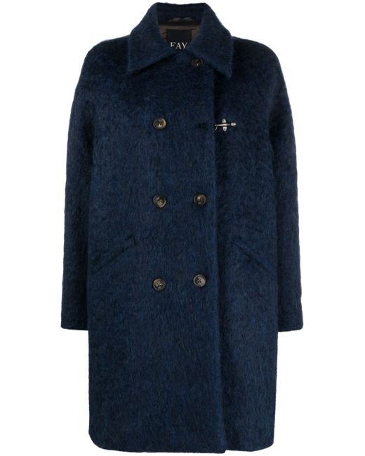 Fay Double-breasted Wool Blend Coat