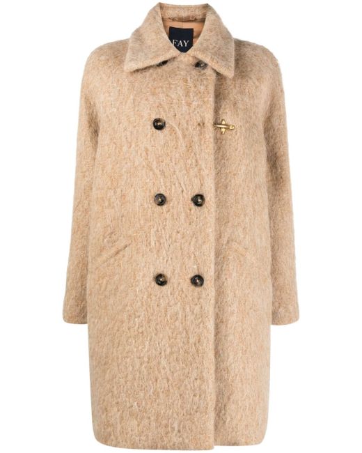 Fay Double-breasted Wool Blend Coat