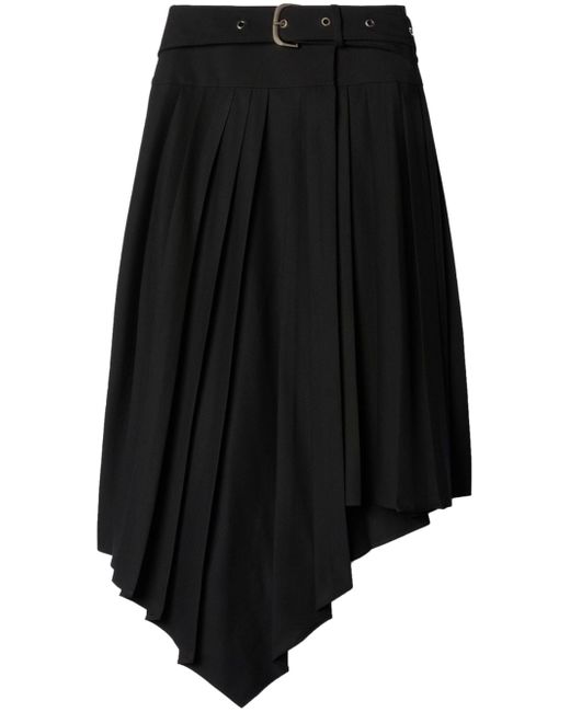 Off-White Belted Pleated Skirt