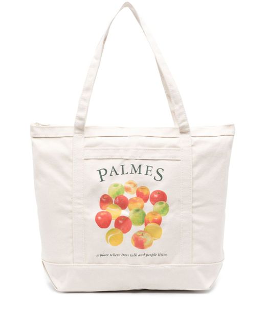 Palmes Logo Cotton Tote Bag